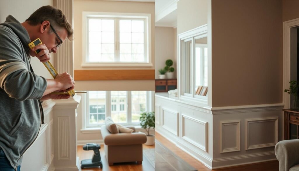 DIY trimwork and molding installation